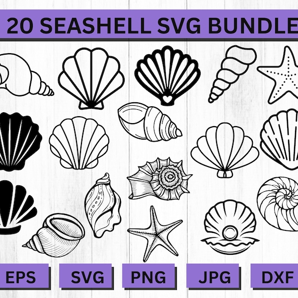 Seashell Svg, Beach Svg, Sea Shell Svg, Seashell Clipart, Seashell, Sea Shells Svg, Under The Sea Svg, Silhouette Svg, Seashells