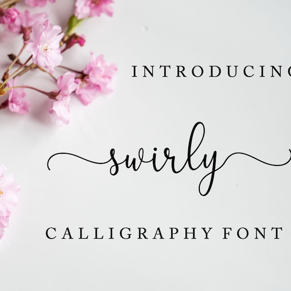 Swirly fonts, Calligraphy Font, Font, Cricut Font, Modern Font,  Font Bundle,wedding font,Cute Font,Svg,Svg Files,Svg Files For Cricut