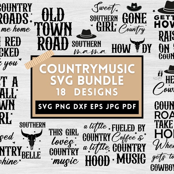 Country Music Svg, Country Music Png, Country Svg, Country Song Svg, Country Music Shirt, Svg Files For Cricut, Country Music Bundle