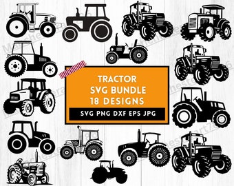 Tractor Svg Bundle,  Tractor Svg Png,  Farm Life Svg, Tractor Clipart, Svg Files For Cricut, Tractor Silhouette, Digital Download, Svg Files