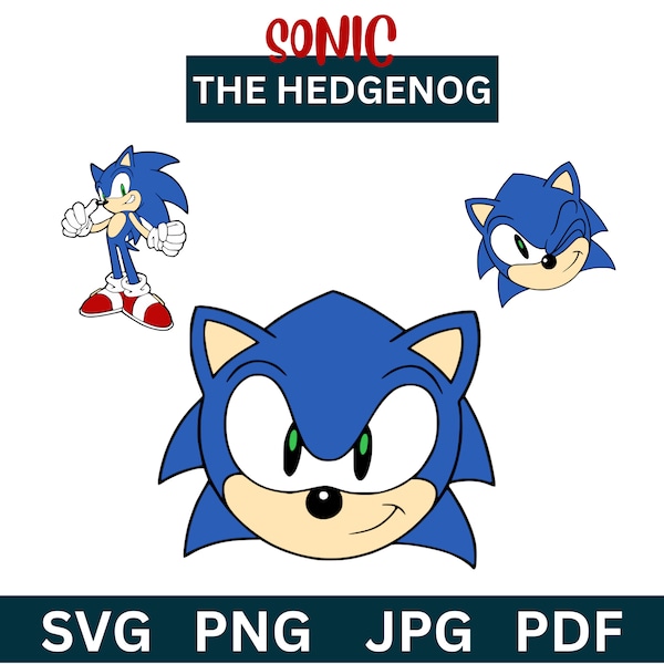 Sonic the Hedgehog Svg Etsy