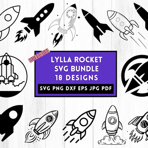 Rocket SVG Bundle, Rocket Clipart, gotg shirt svg, lylla teefs png, lylla rocket svg, instant download,Svg,svg files,svg files for cricut