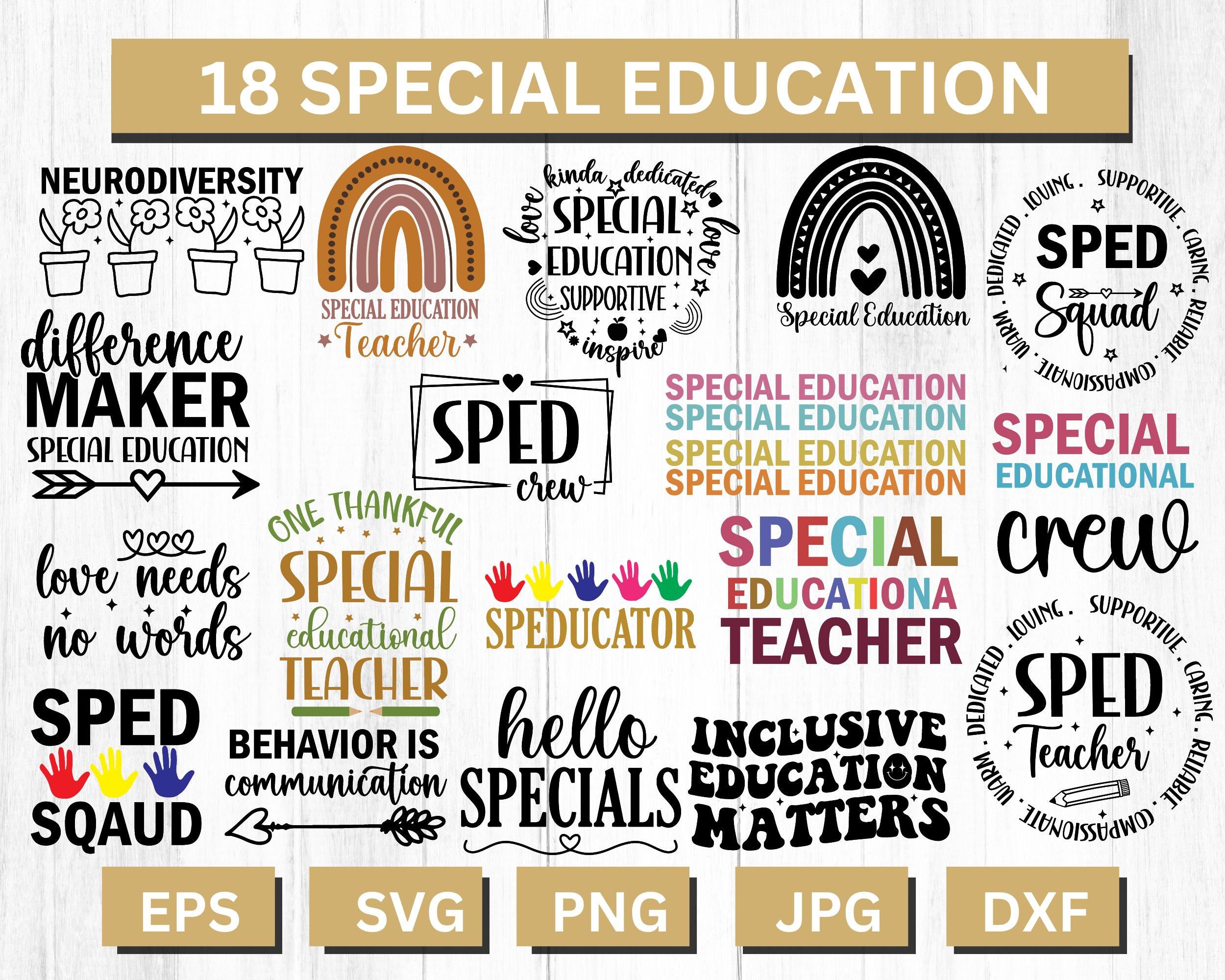 Special Education Svg Special Education Png Sped Teacher - Etsy