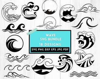 Wave Svg Png Bundle Summer Svg, Ocean Waves Svg, Vacation Svg, Water Wave Svg, Trendy Svg, Simple Wave Svg, Svg For Shirt