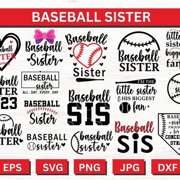 Baseball Sister Svg, Baseball Svg, Baseball Mom Svg,  Baseball Sister, Baseball Shirt Svg, Baseball Sister Png, Baseball Sis Svg