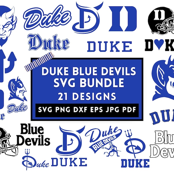 Duke Blue Devils Svg Bundle, Duke Devils Png, Duke Blue Devils Svg,Instant Download,Cut Files For Cricut, Duke Silhouette, Digital Downloads