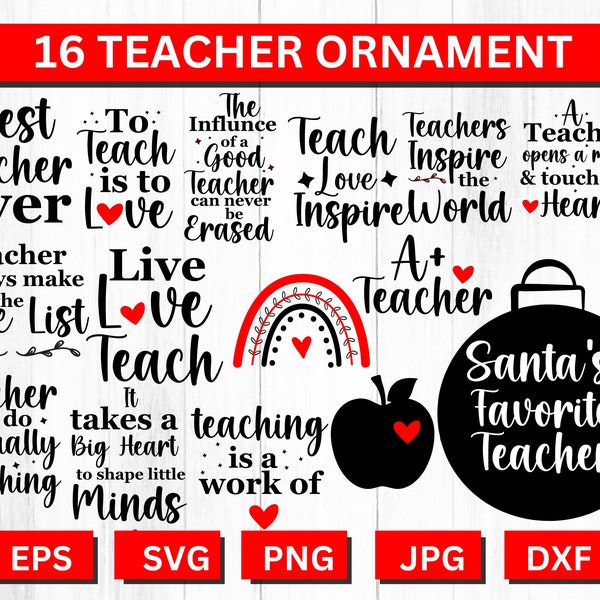 Teacher Ornament Png, Teacher Ornament, Ornament Png, Sublimation Design, Teacher Gift, Teacher Png, Teacher Ornament Svg, Teacher  Png File