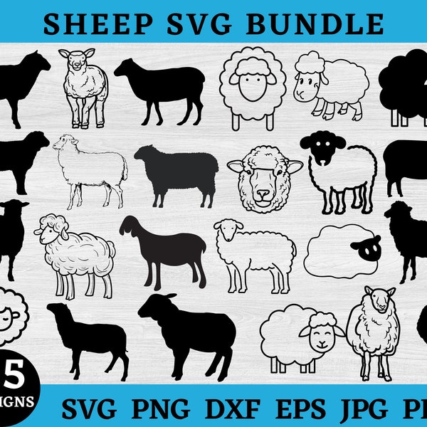 Sheep Svg, Sheep Clipart, Lamb Svg, Svg Files For Cricut, Farm Animal Svg, Sheep Png, Farm Svg, Show Sheep Svg, Sheep Silhouette