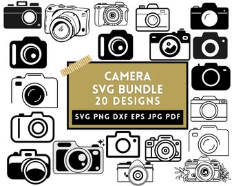 Camera Svg, Photography Svg, Camera Clipart, Camera Cut File, Camera Silhouette, Camera Vector, Camera Png, Camera Cricut, Camera Svg Bundle