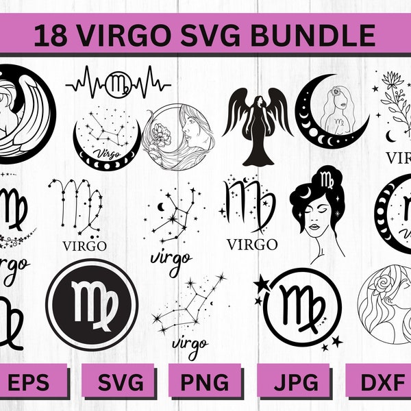 Virgo Svg, Virgo Png, Virgo Sign Svg, Virgo Zodiac Svg, Virgo Birthday Svg, Star Sign Svg, Virgo Girl Svg, Virgo Clipart, Virgo Cut File