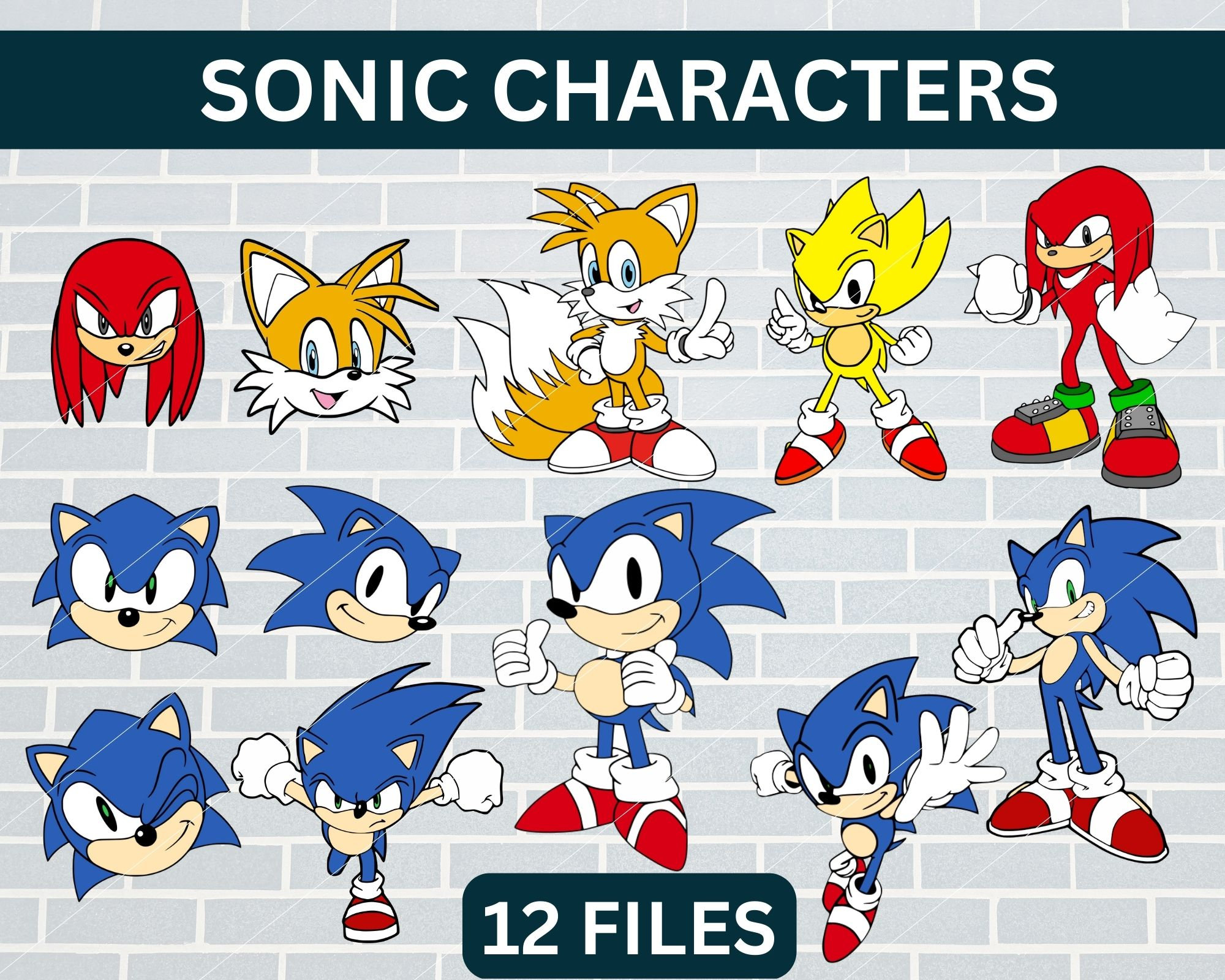 620+ Sonic clipart PNG, Printable png, svg, exp, dxf, Sonic digital st