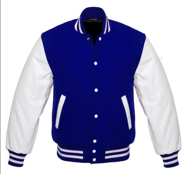 Blue and red letterman jacket hotsell