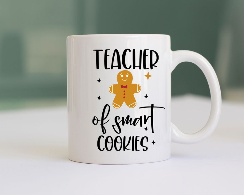 Teach of Smartest Cookies Svg, Teacher Christmas Gift Svg, Funny