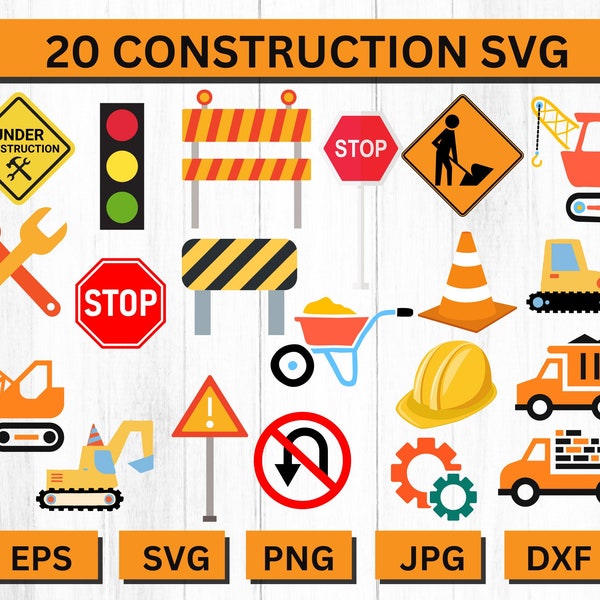 Construction Svg, Construction Clipart, Construction Png, Construction Party, Construction Theme, Construction Shirt, Digital Download