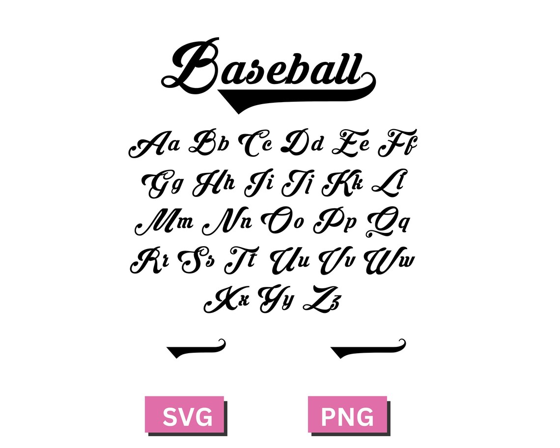 Baseball Font Svg, Baseball Font, Sport Font Svg, Baseball Letters Svg