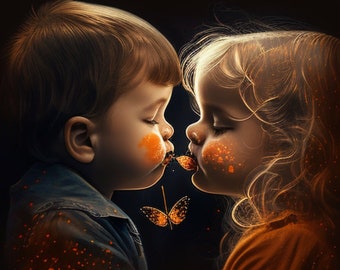 butterfly with children