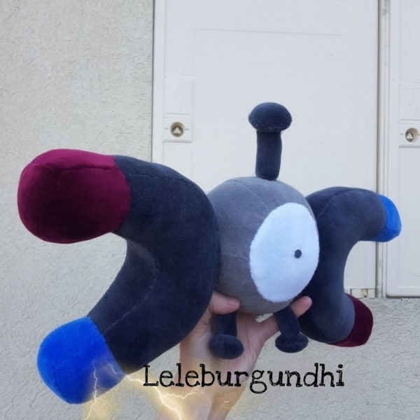 Handmade Pokémon Magneti Magnemite plush toy 22cm high and 40cm wide