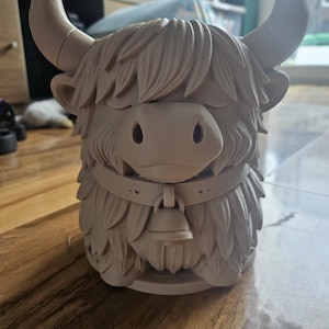 ハイランド牛の調理器具ホルダー｜かわいいキッチンカウンターオーガナイザー｜ファームハウス風キッチンデコレーション｜ハイランド牛のキッチンアクセサリー｜素朴なキッチン