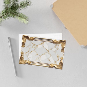 Elegant Marble Art Postcards, Decorative Stationery for Art Lovers, Home Decor, Gift for Artists, Wedding Invitations, Unique Greeting Cards