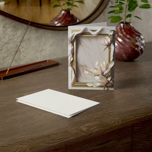 Elegant Floral Greeting Cards Set - Perfect for Any Occasion, Wedding, Birthday, Thank You, Holiday Cards, Stationery