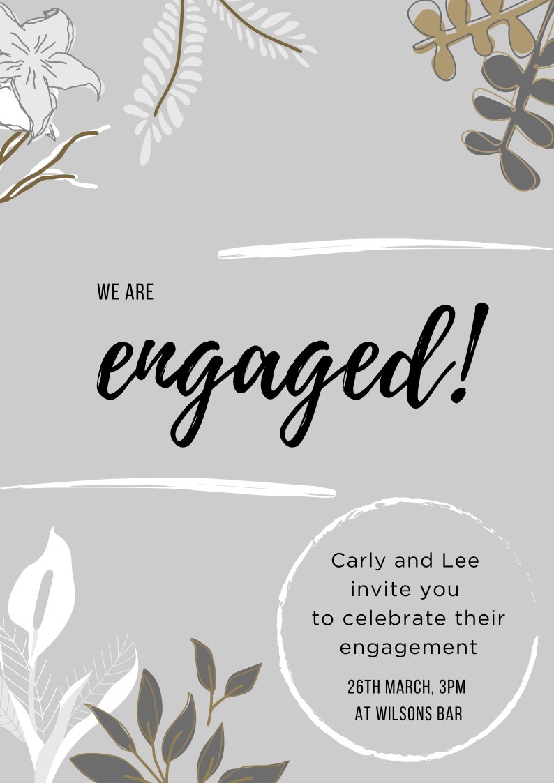 Printable Engagement Party Invitation - Etsy