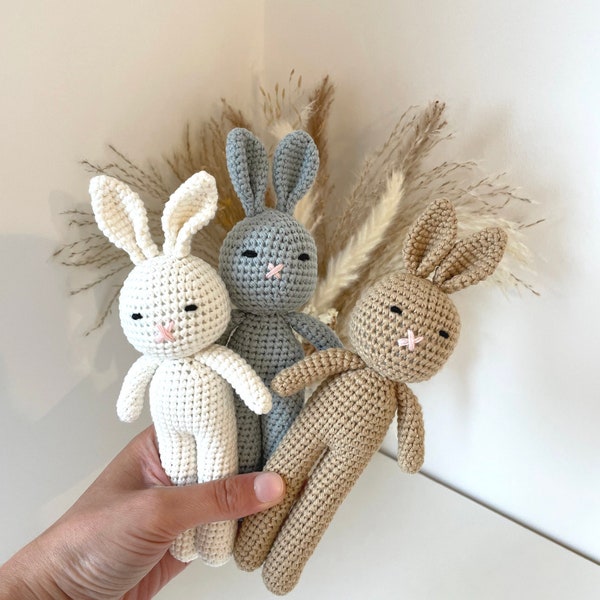 Crochet Bunny Rabbit Rattle - Perfect for newborn gift, Baby Shower, New Baby Gift, Baby Rattle, Newborn toy, Soft toy