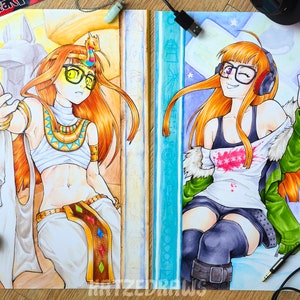 Persona 5 Futaba Sakura: True Self - Poster prints of original copic drawing