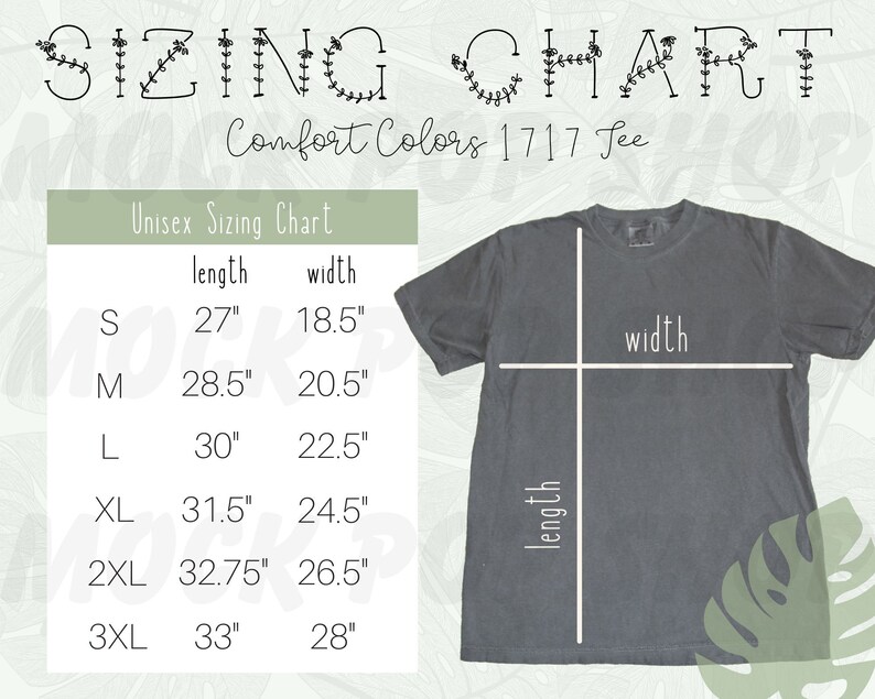 Comfort Colors 1717 Size Chart Color Chart Bundle 1717 Size Chart 1717 Comfort colors 1717 size chart color chart bundle 1717 size chart 1717