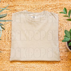 Khaki Comfort Colors 1717 Mockup Khaki | C1717 Mockup Khaki Comfort Colors 1717 Khaki Mockup