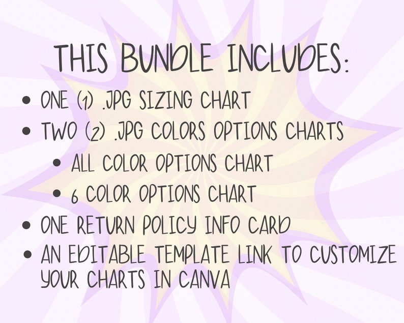 Gildan 5000 Editable Size Chart Color Chart Canva Template Bundle - Etsy
