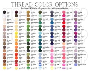 Simthread 120 Thread Madiera Color Options Editable Color Chart Canva Template