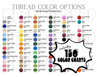 New Brothread 150 Thread Colors Editable Embroidery Thread Color Chart Canva Template