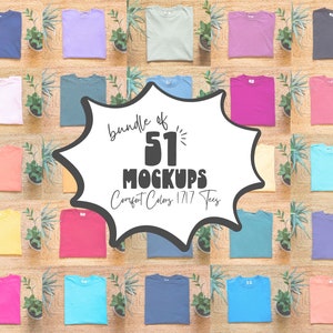 Comfort Colors 1717 mockupbundel | 51 C1717 Boho gevouwen modellen