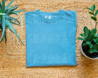 Ice Blue Comfort Colors 1717 T-Shirt Mockup