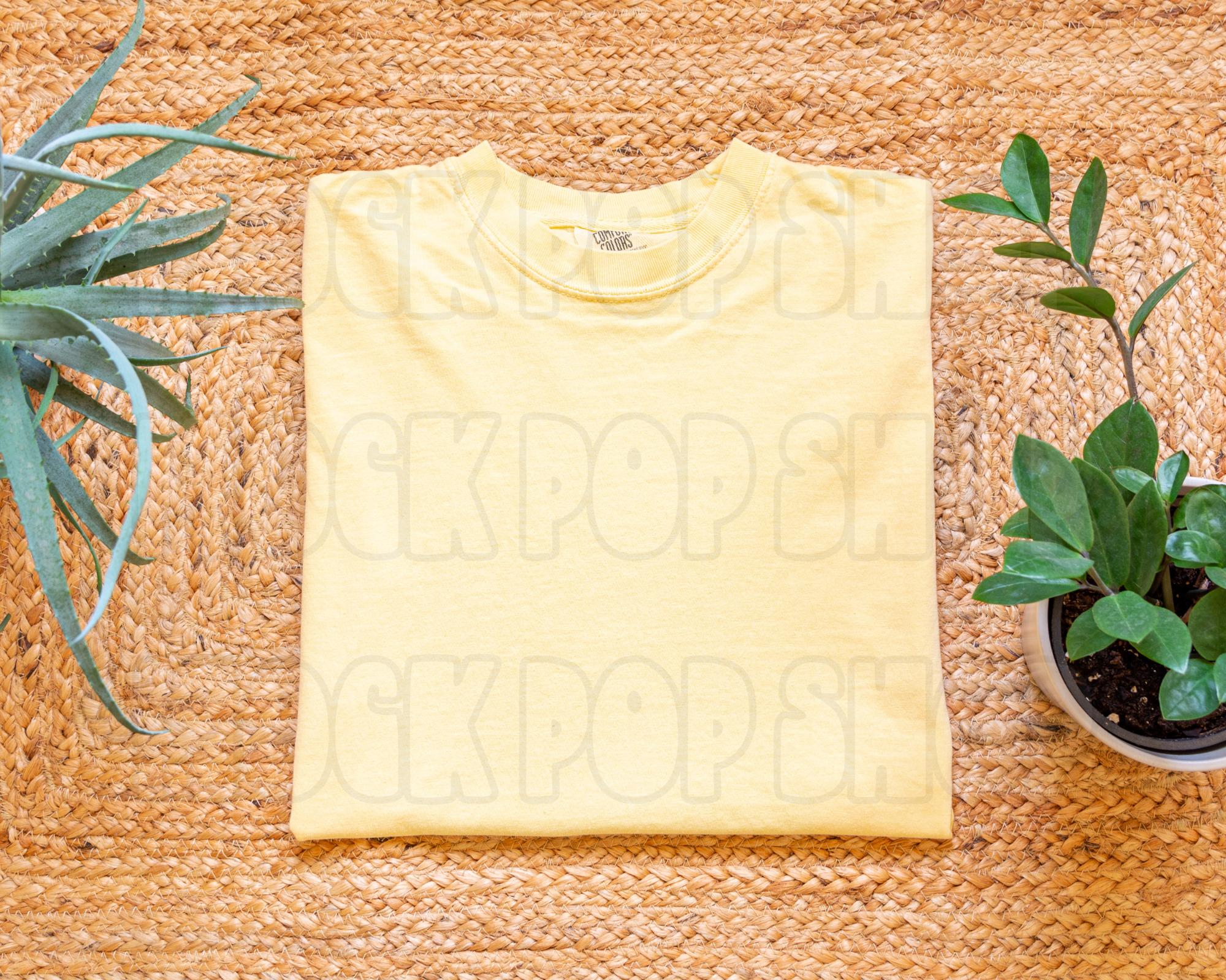 Butter Comfort Colors 1717 Mockup Butter | C1717 Mockup Butter Comfort Colors 1717 Butter Mockup
