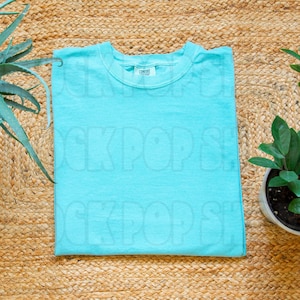 Chalky Mint Comfort Colors 1717 Mockup Chalky Mint | C1717 Shirt Mockup Chalky Mint Bequem Farben 1717 Chalky Mint Mockup