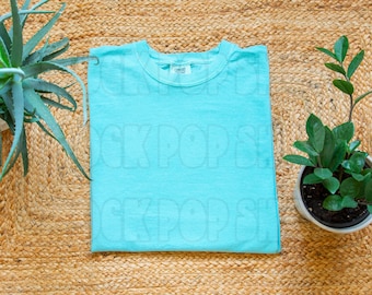 Chalky Mint Comfort Colors 1717 T-Shirt Mockup (Digital Download)