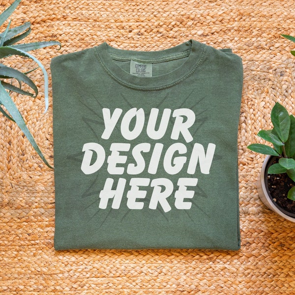 Hemp Comfort Colors 1717 Mockup Hemp | C1717 Shirt Mockup Hemp Comfort Colors 1717 Hemp Mockup