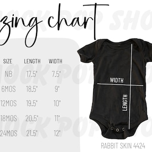Rabbit Skin 4424 Editable Size Chart
