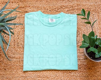 Island Reef Comfort Colors 1717 Mockup Island Reef | C1717 Shirt Mockup Island Reef Comfort Colors 1717 Island Reef Mockup