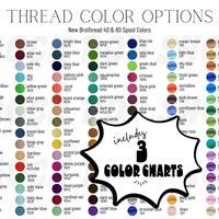 Embroidery Thread Color Chart, 50 Colors (digital Download) - Etsy