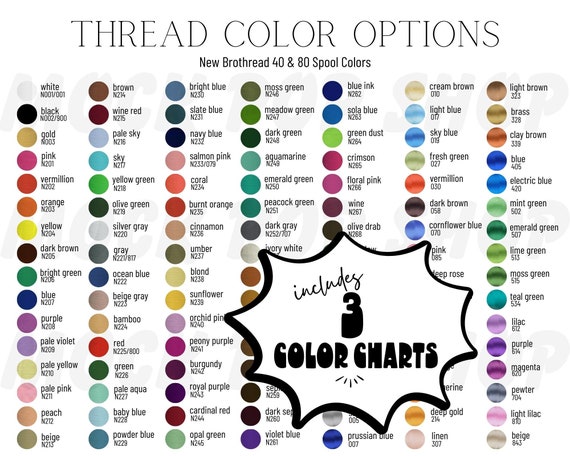 Needlework Thread Color Card - With New Colors Needlework Thread Color Card - With New Colors
