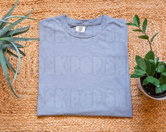 Comfort Colors 1717 Granite T-Shirt Mockup (Digital Download)