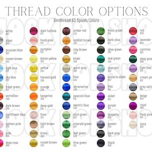 Simthread 63 Thread Brother Color Options Editable Color Chart Canva Template