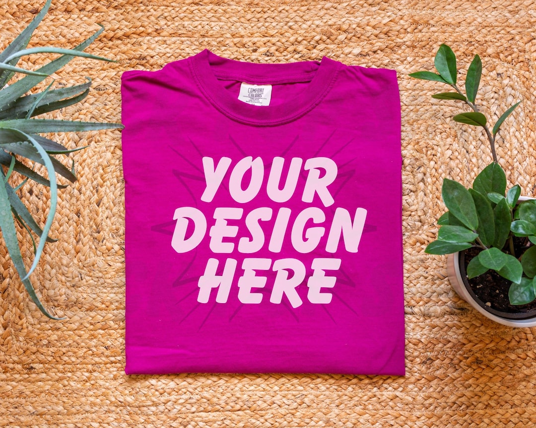 Boysenberry Comfort Colors 1717 Mockup Boysenberry C1717 Shirt Mockup Boysenberry Comfort Colors