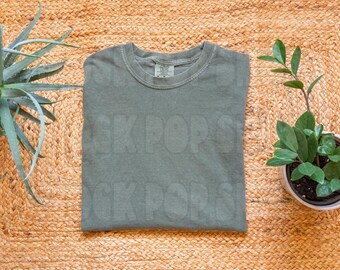 Comfort Colors 1717 T-Shirt Mockup | Moss
