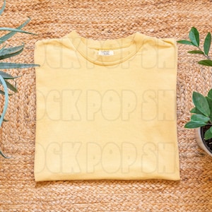 Mustard Comfort Colors 1717 Mockup Mustard | C1717 Shirt Mockup Mustard Comfort Colors 1717 Mustard Mockup