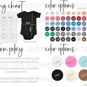 Rabbit Skin 4424 Editable Size Chart Color Chart Canva Template Bundle