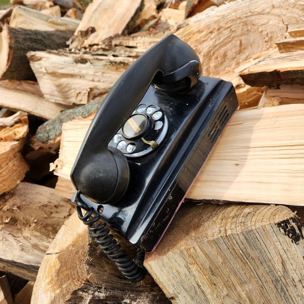 Vintage Northern Electric Wall Mount Rotary Phone