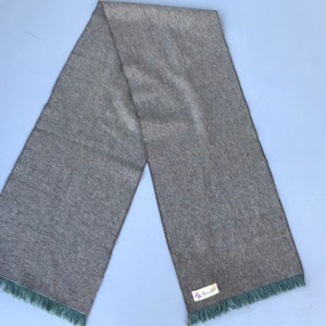 BORSALINO Italia Vintage 70s Rare Pure Wool Men&#39;s Scarf Brown Beige Green Long Scarf Retro Oblong Men&#39;s Scarf 156,5 x 28,2 cm 61,61 x 11.10&quot;